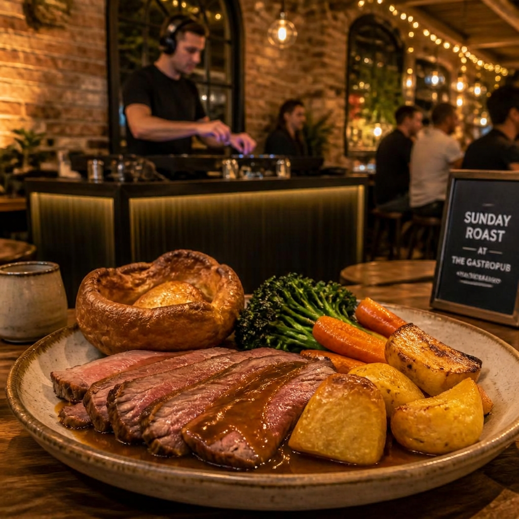 Sunday roast and live DJ at Benny Mack's